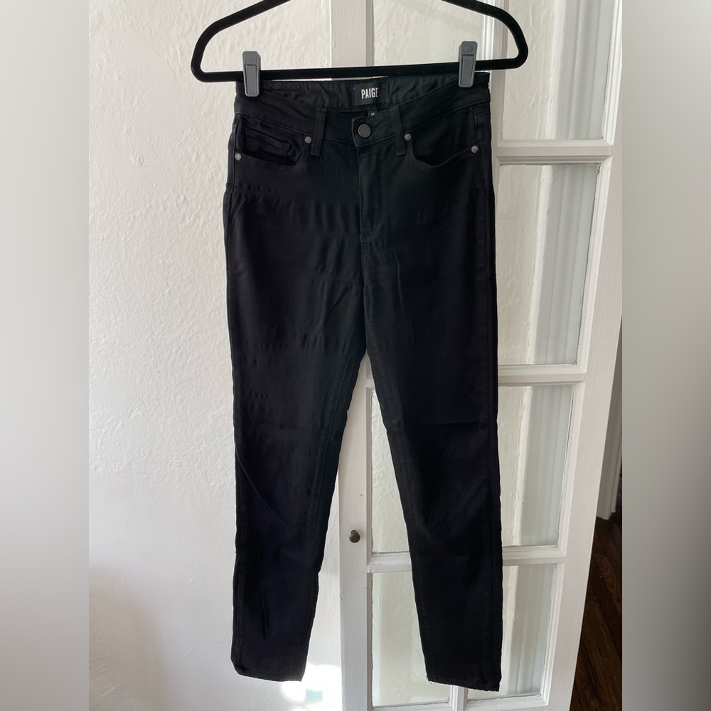 Paige straight leg black pants